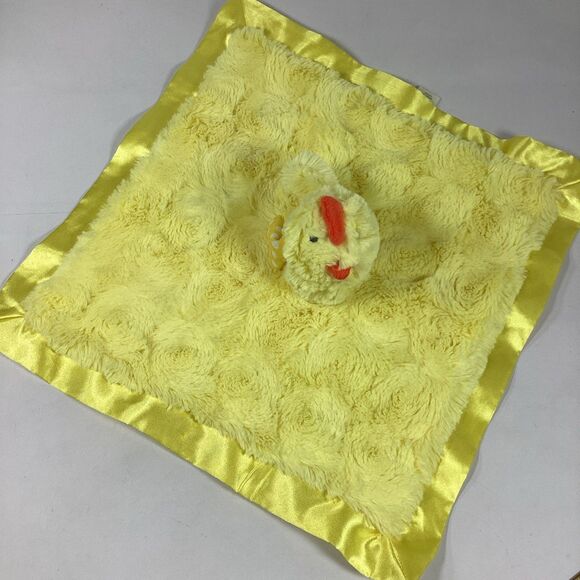 Cloud Island Lovey Security Blanket Chicken Chick Plush Crinkle Satin Yellow - Picture 1 of 8